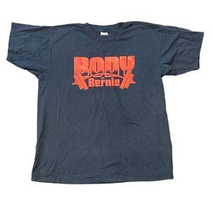 Fruit of The Loom Men's Body Bernie weight lifting worn in Graphic Tee Black XL